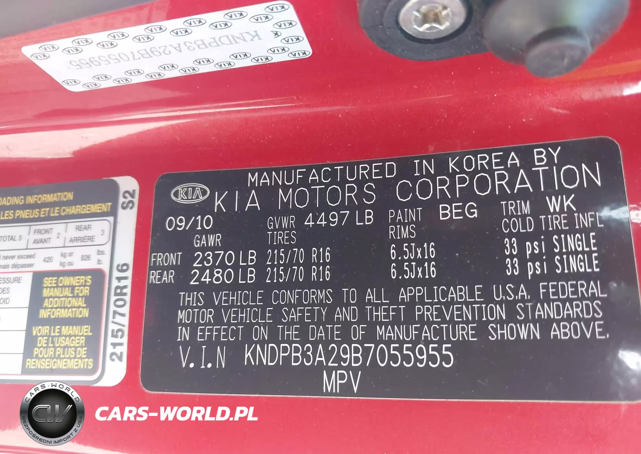 2011 Kia Sportage Lx VIN:KNDPB3A29B7055955 - 9