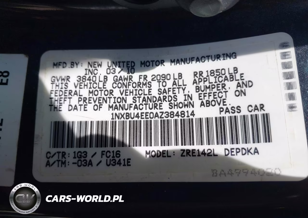 2010 Toyota Corolla Le VIN:1NXBU4EE0AZ384814 - 9