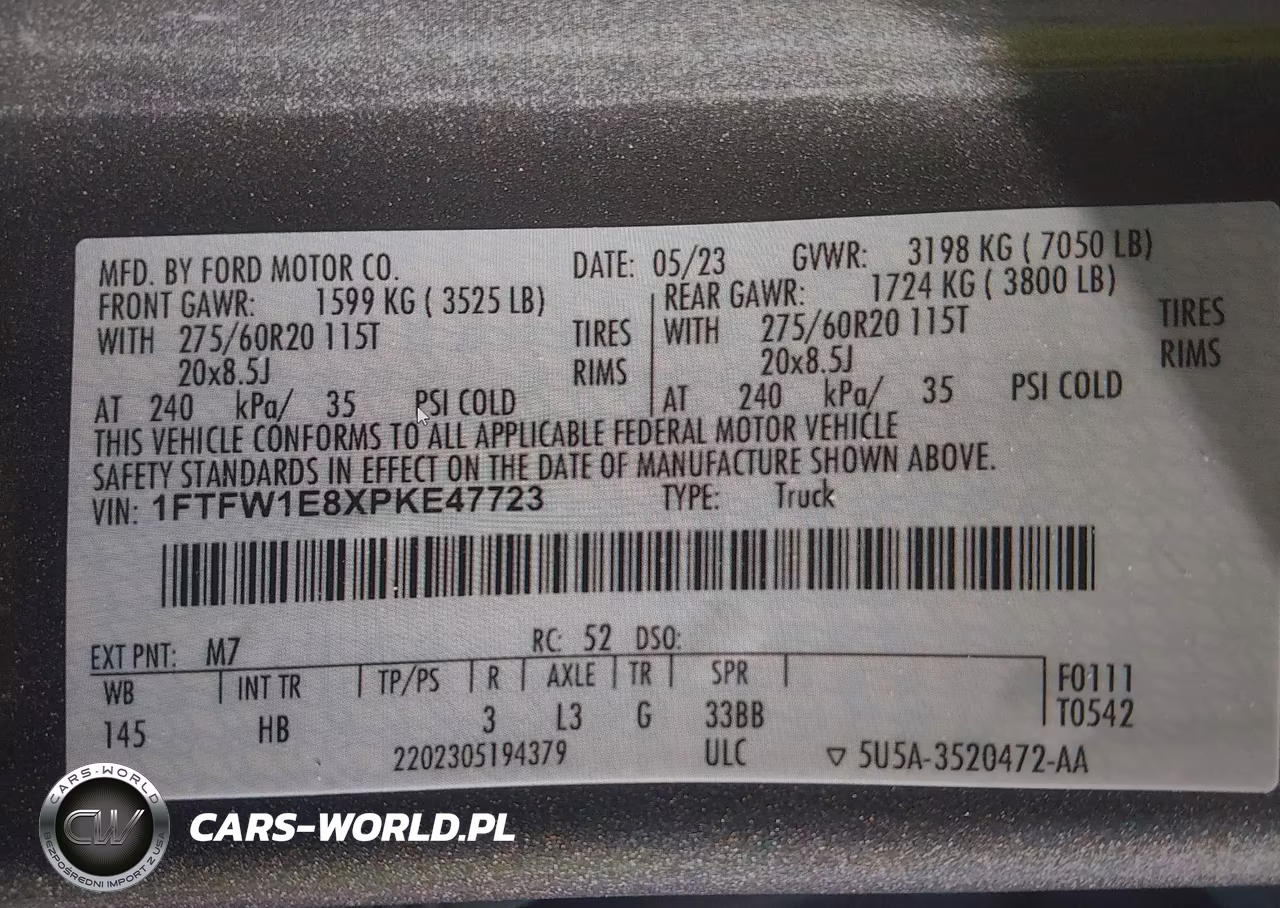 2023 Ford F-150 Lariat VIN:1FTFW1E8XPKE47723 - 9