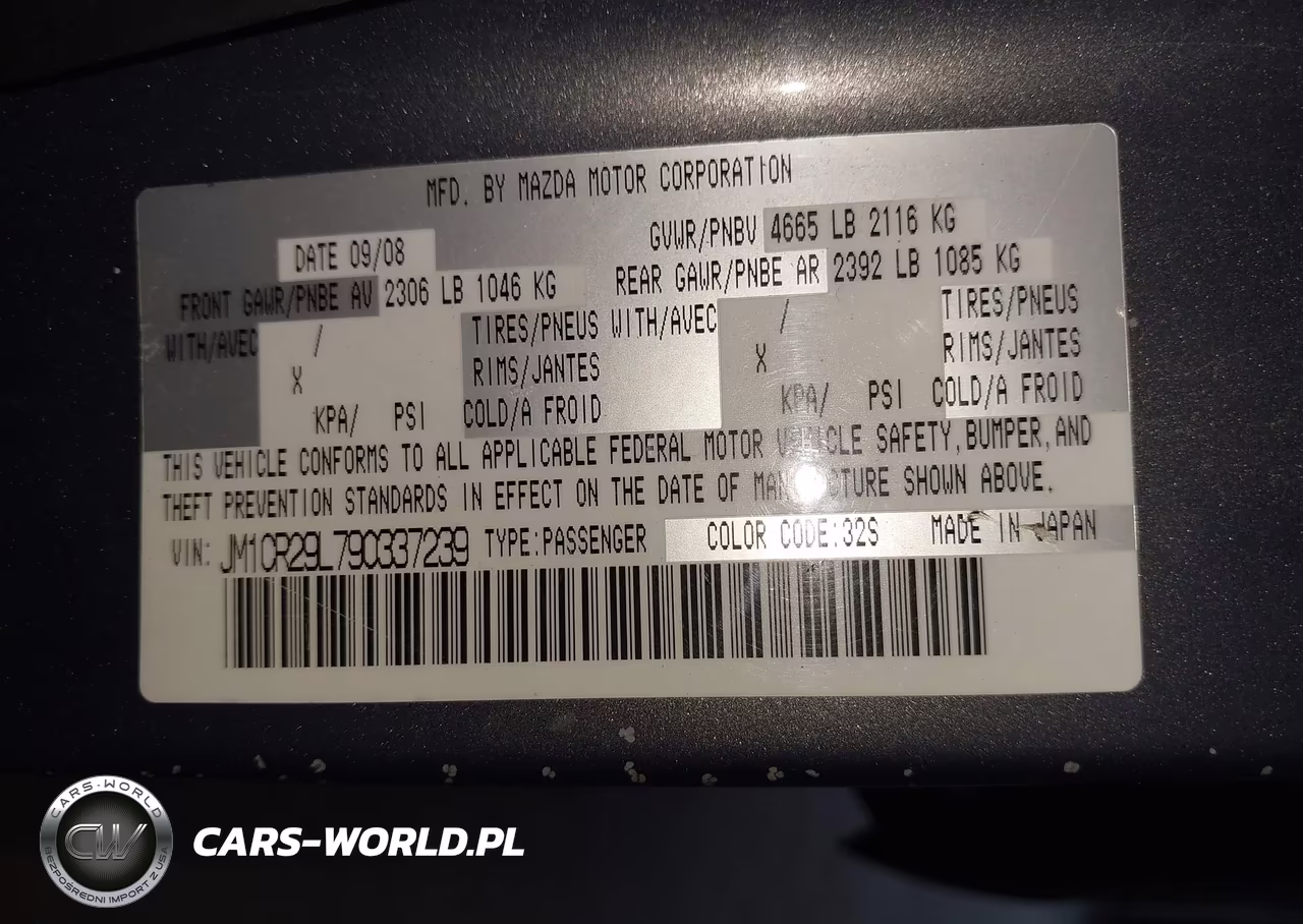 2009 Mazda Mazda5 Sport VIN:JM1CR29L790337239 - 9