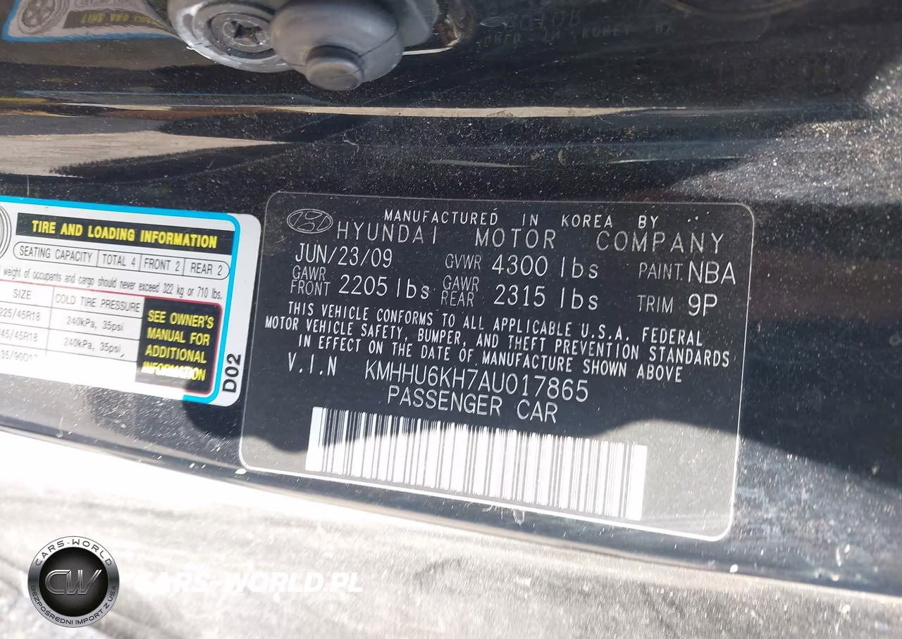 2010 Hyundai Genesis 3.8 VIN:KMHHU6KH7AU017865 - 9