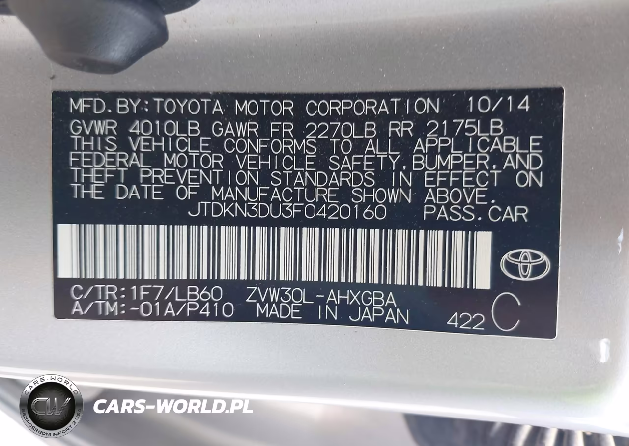 2015 Toyota Prius Four VIN:JTDKN3DU3F0420160 - 9