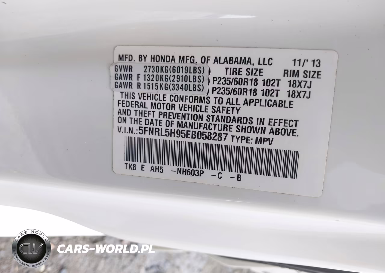 2014 Honda Odyssey Touring-Touring Elite VIN:5FNRL5H95EB058287 - 9