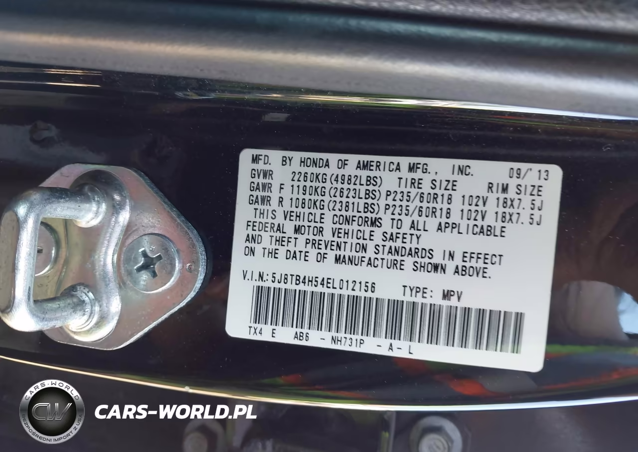 2014 Acura Rdx VIN:5J8TB4H54EL012156 - 9
