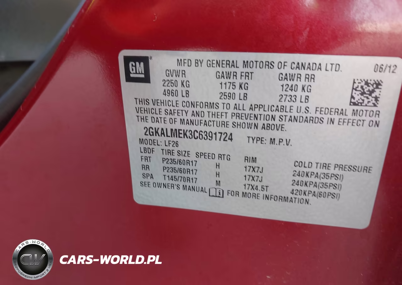 2012 GMC Terrain Sle-1 VIN:2GKALMEK3C6391724 - 9