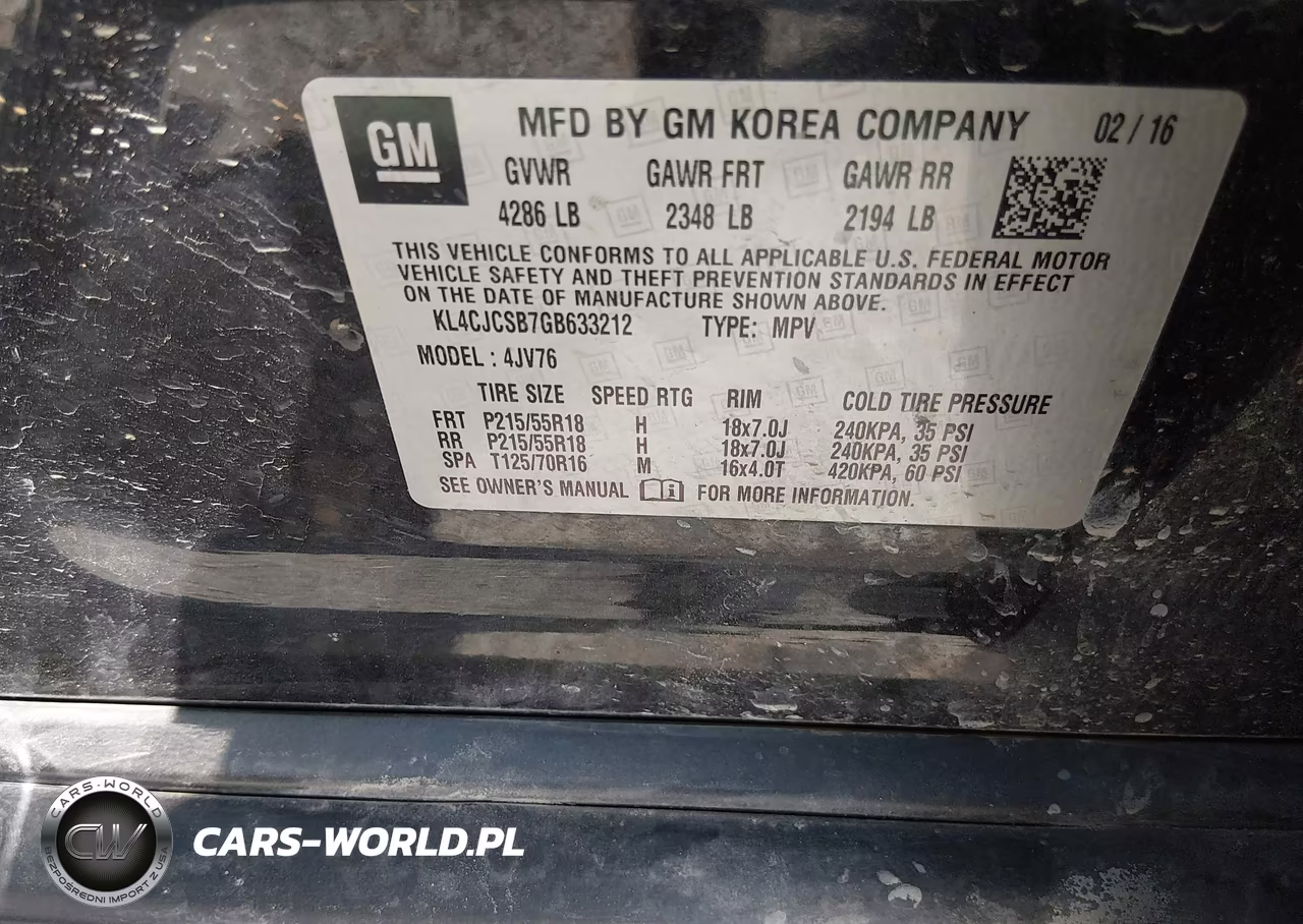2016 Buick Encore Leather VIN:KL4CJCSB7GB633212 - 9