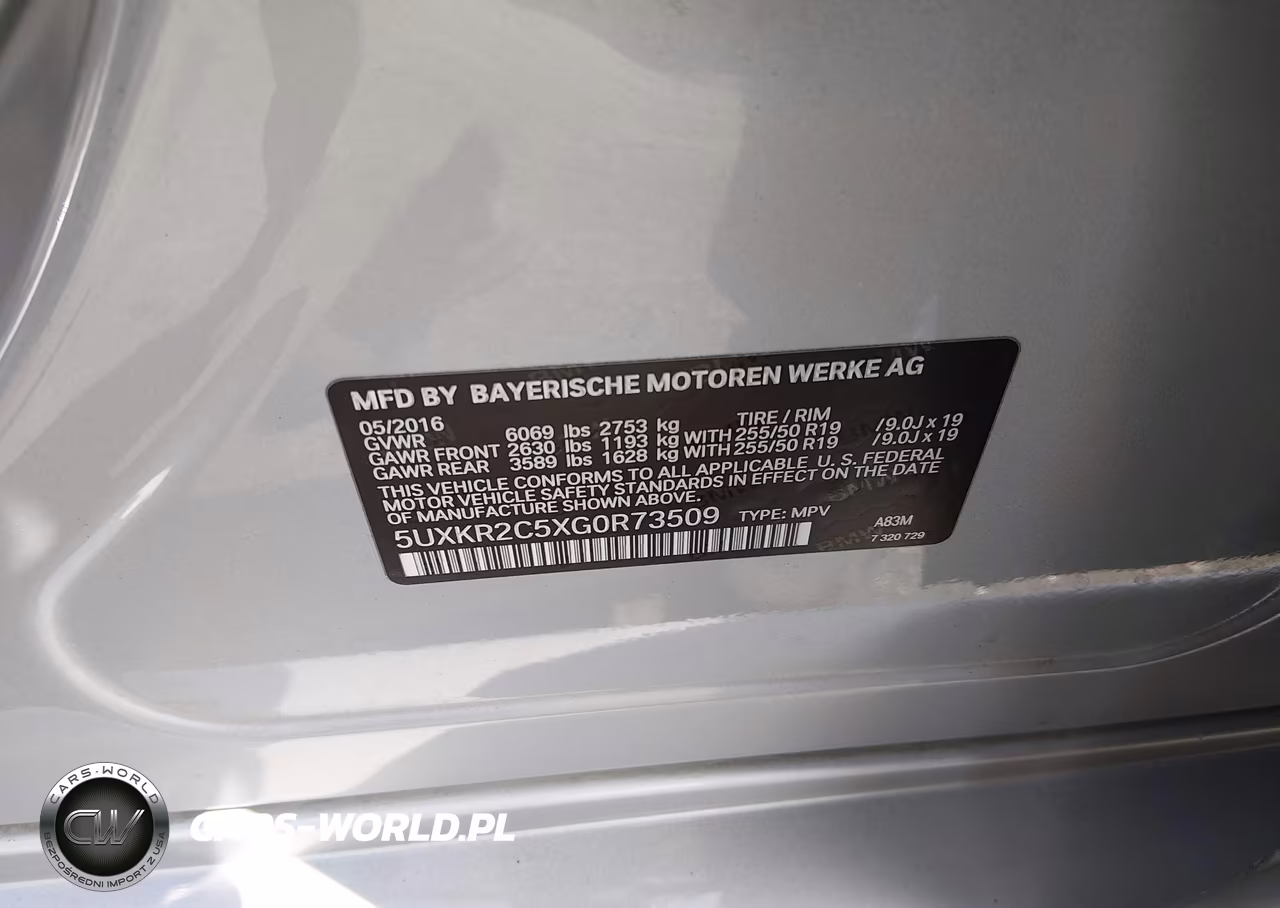 2016 BMW X5 Sdrive35I VIN:5UXKR2C5XG0R73509 - 9