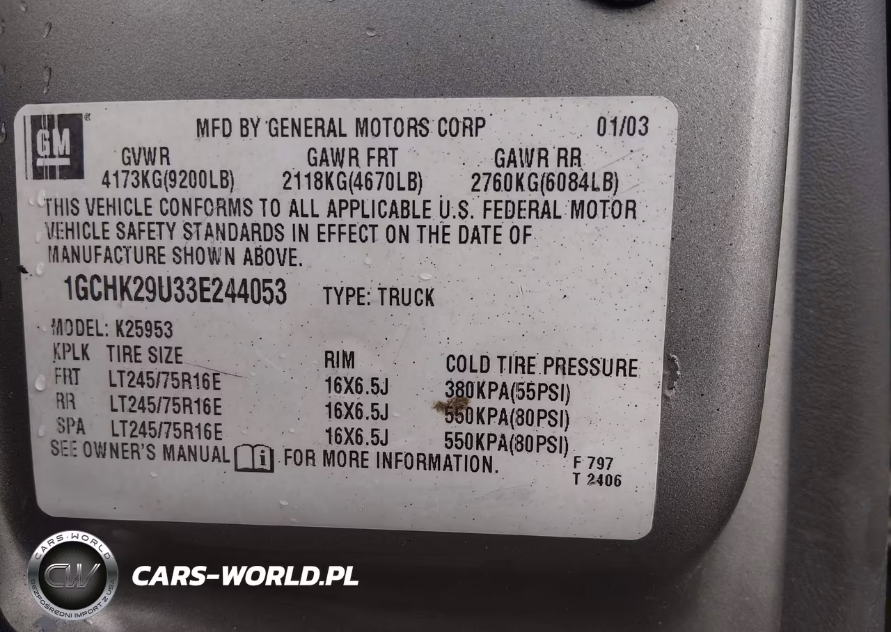 2003 Chevrolet Silverado 2500Hd VIN:1GCHK29U33E244053 - 9