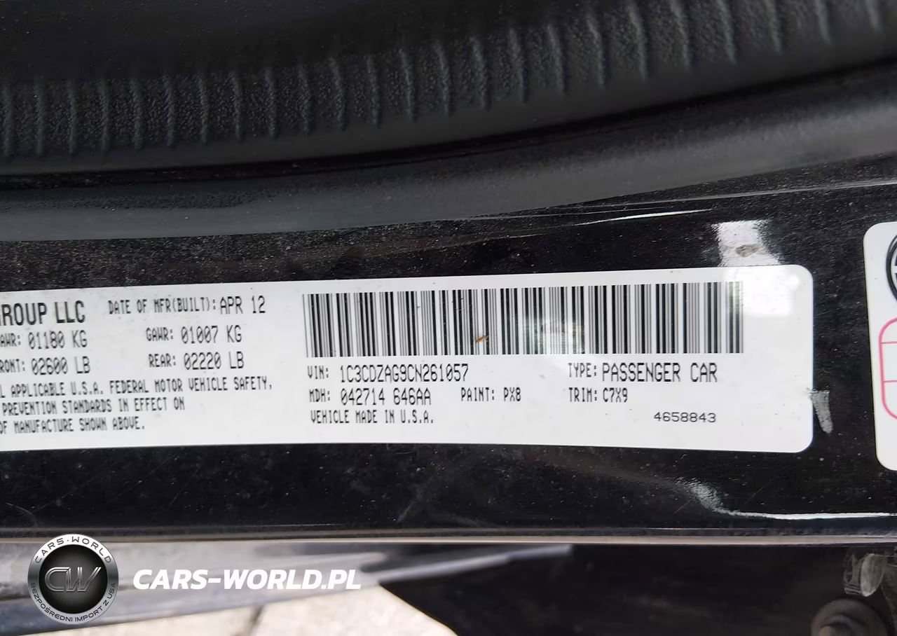 2012 Dodge Avenger Se VIN:1C3CDZAG9CN261057 - 9