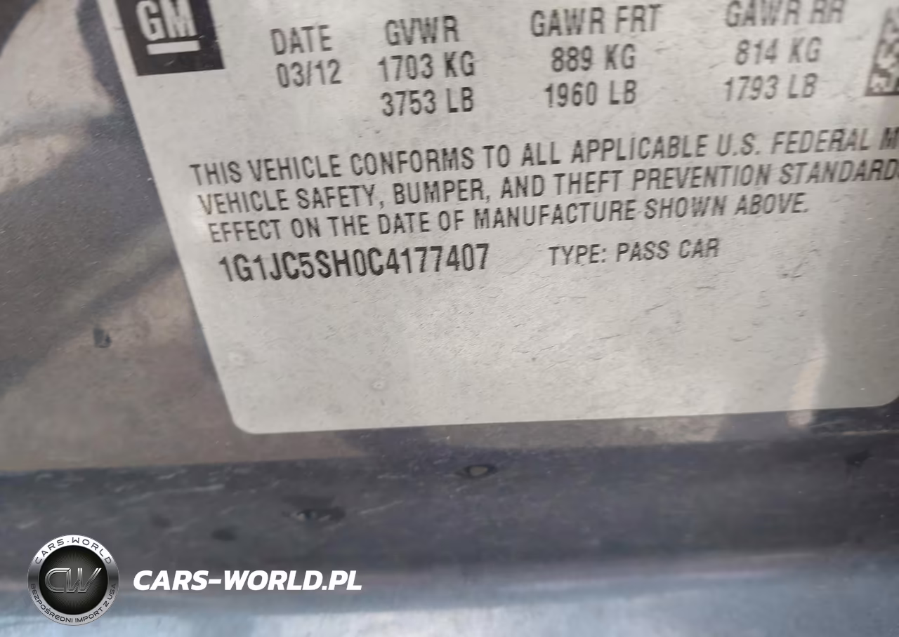 2012 Chevrolet Sonic 2Lt VIN:1G1JC5SH0C4177407 - 9