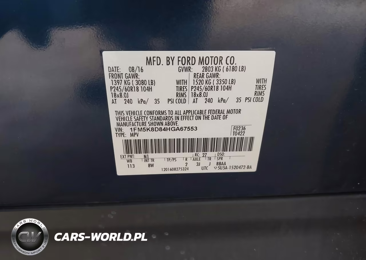 2017 Ford Explorer Xlt VIN:1FM5K8D84HGA67553 - 9
