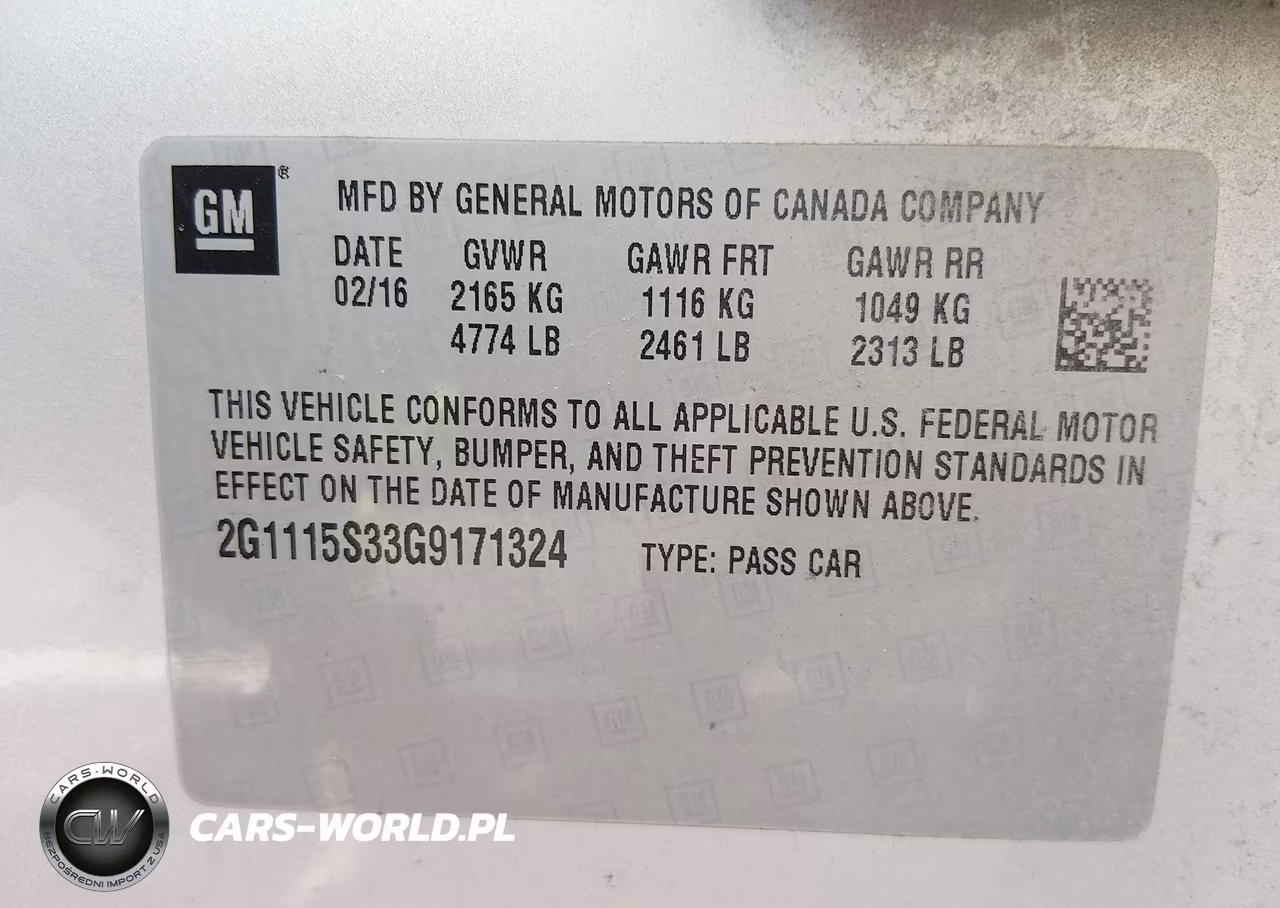 2016 Chevrolet Impala 2Lt VIN:2G1115S33G9171324 - 8