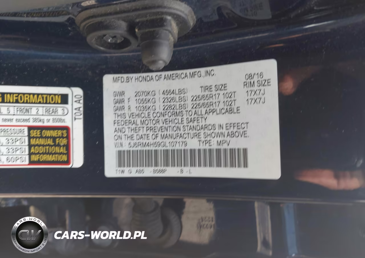 2016 Honda Cr-V Ex VIN:5J6RM4H59GL107179 - 9