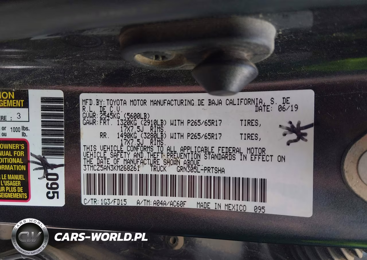 2019 Toyota Tacoma Trd Sport VIN:3TMCZ5AN3KM268261 - 9