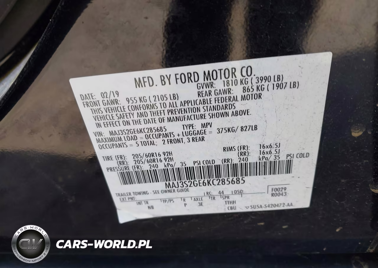 2019 Ford Ecosport Se VIN:MAJ3S2GE6KC285685 - 9
