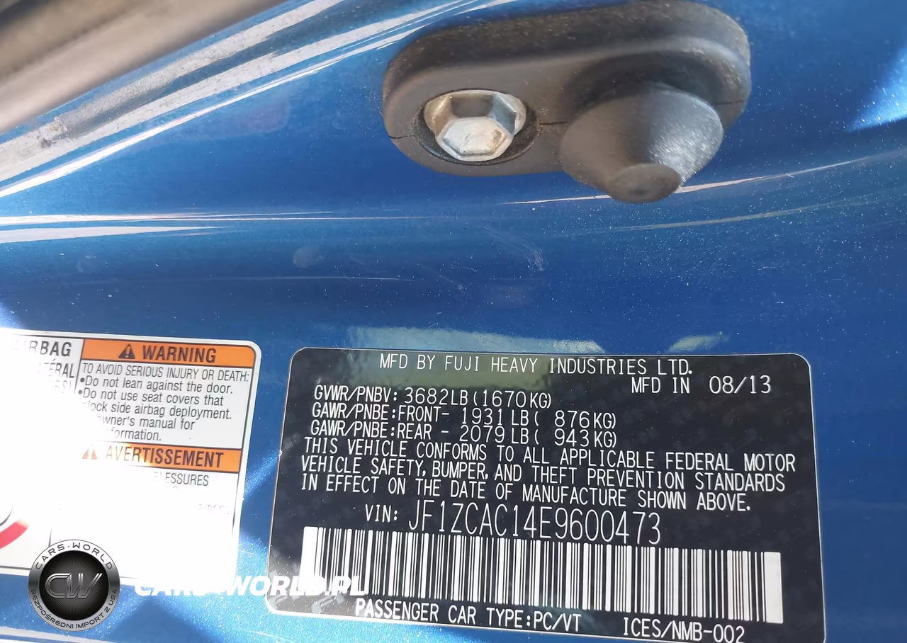 2014 Subaru Brz Limited VIN:JF1ZCAC14E9600473 - 9