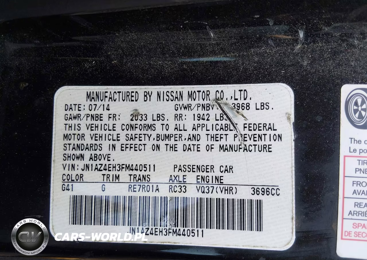 2015 Nissan 370Z VIN:JN1AZ4EH3FM440511 - 9