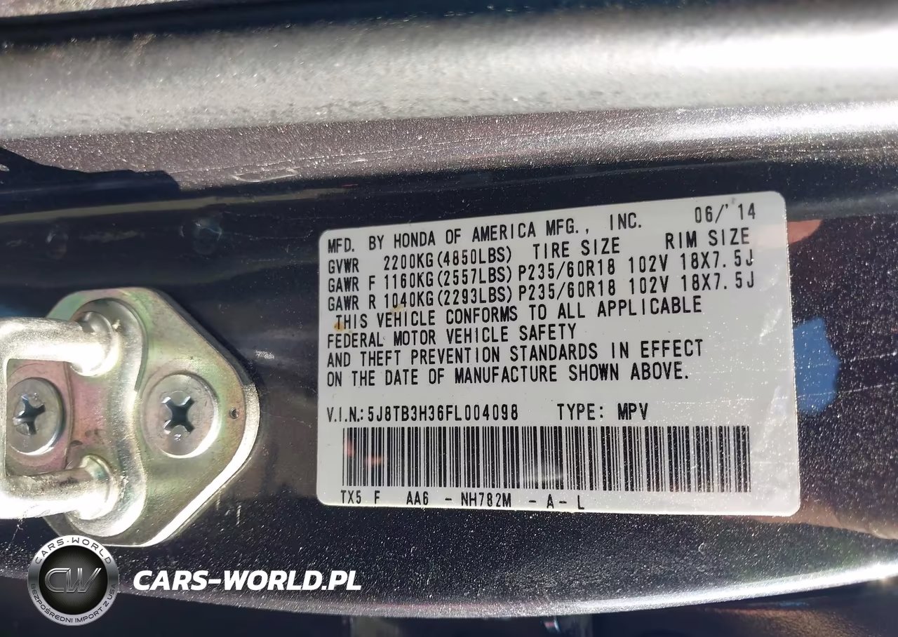 2015 Acura Rdx VIN:5J8TB3H36FL004098 - 9