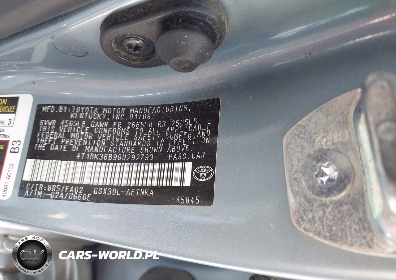 2008 Toyota Avalon Xl-Xls-Touring-Limited VIN:4T1BK36B98U292793 - 9