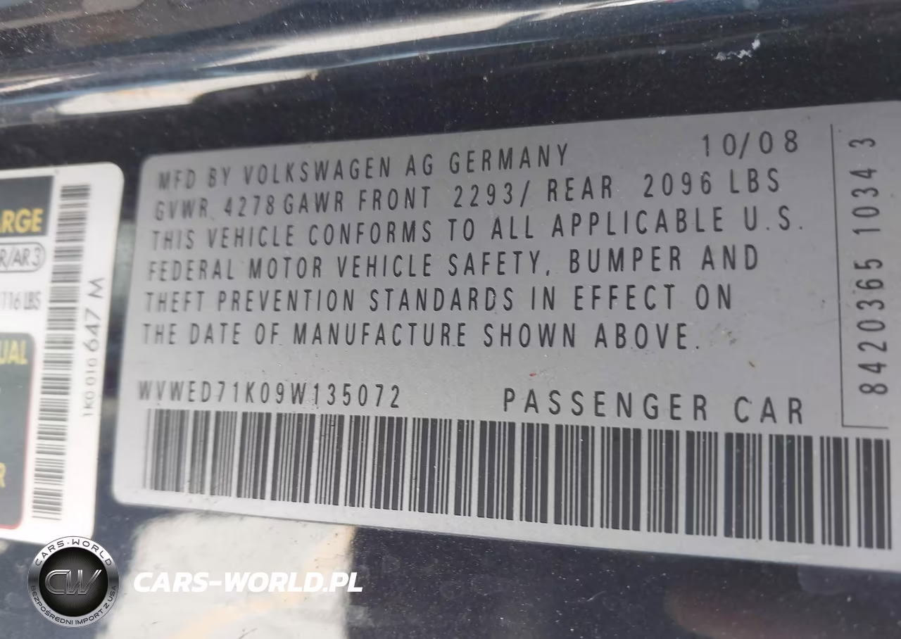 2009 Volkswagen Gti 2-Door VIN:WVWED71K09W135072 - 9