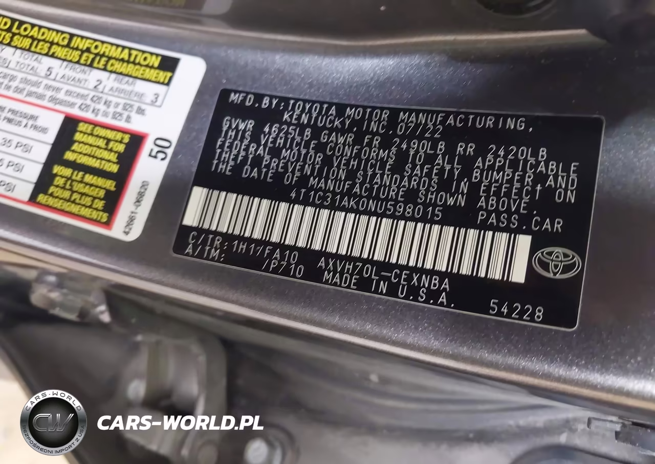 2022 Toyota Camry Le Hybrid VIN:4T1C31AK0NU598015 - 9