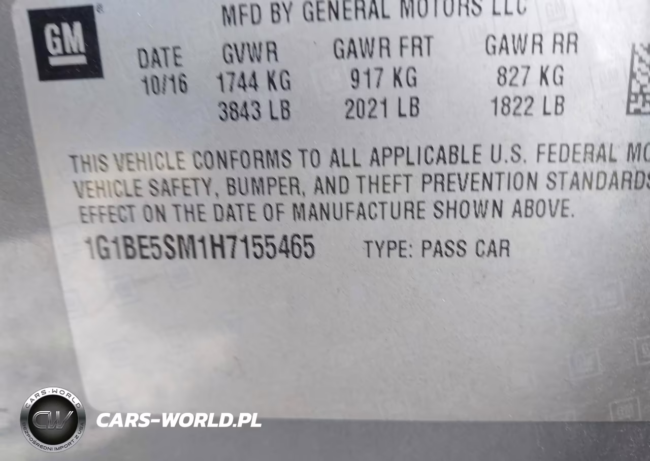 2017 Chevrolet Cruze Lt Auto VIN:1G1BE5SM1H7155465 - 9