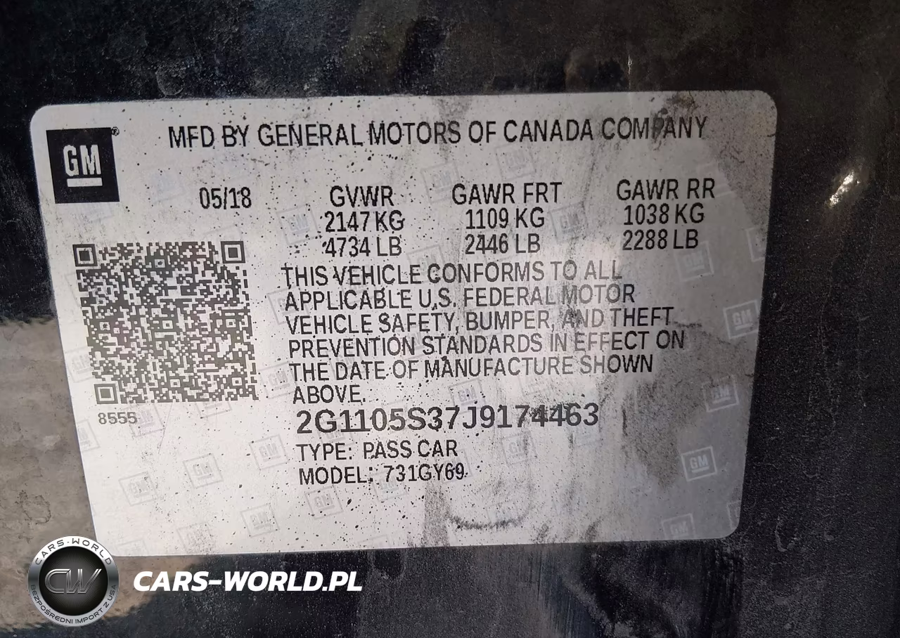 2018 Chevrolet Impala 1Lt VIN:2G1105S37J9174463 - 9