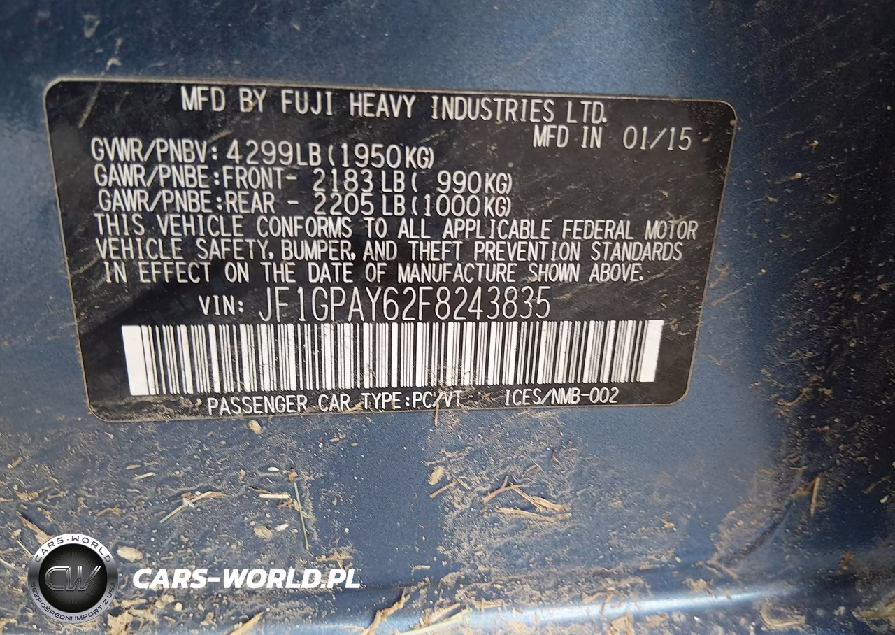 2015 Subaru Impreza 2.0I Sport Premium VIN:JF1GPAY62F8243835 - 9