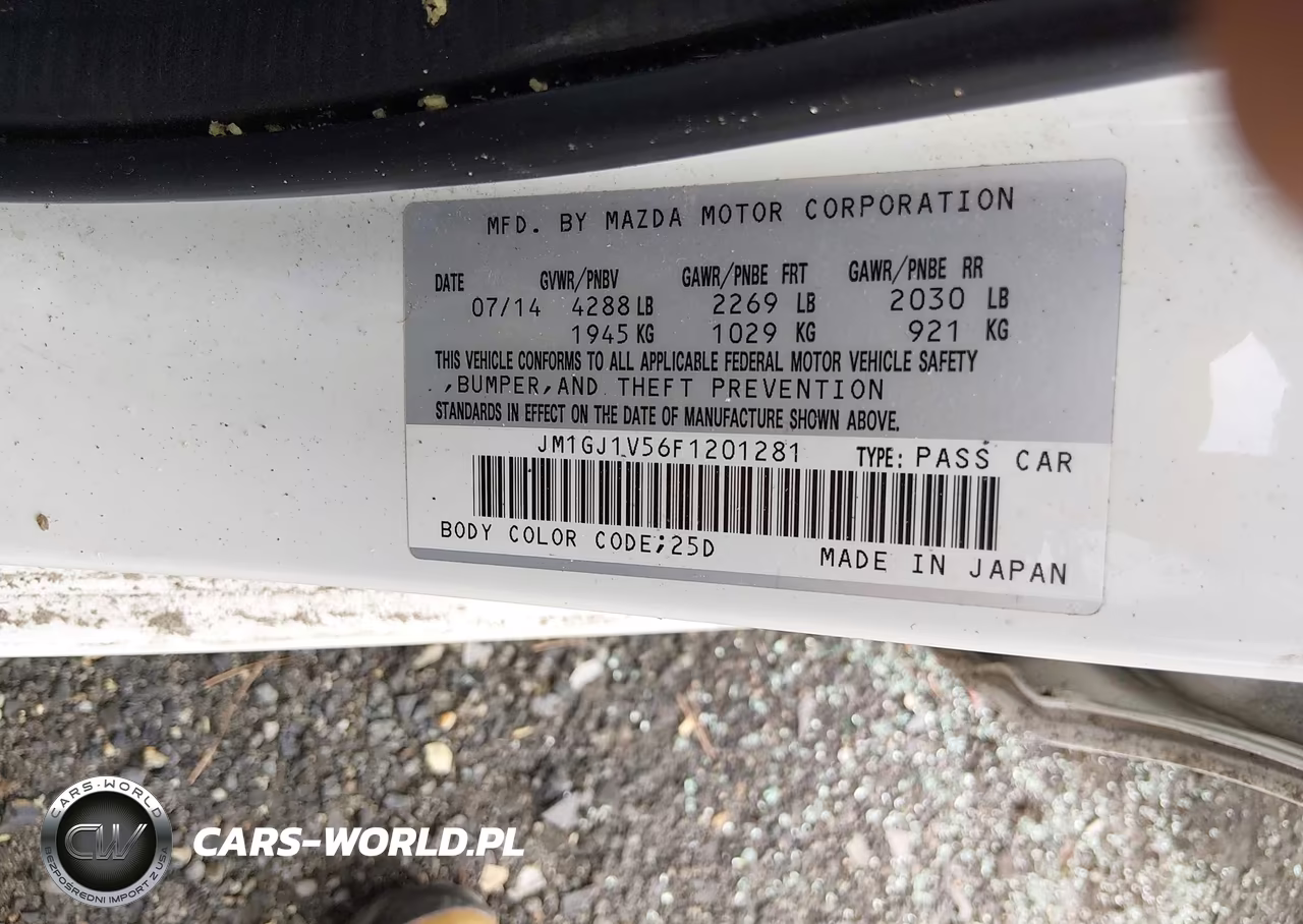 2015 Mazda Mazda6 VIN:JM1GJ1V56F1201281 - 9