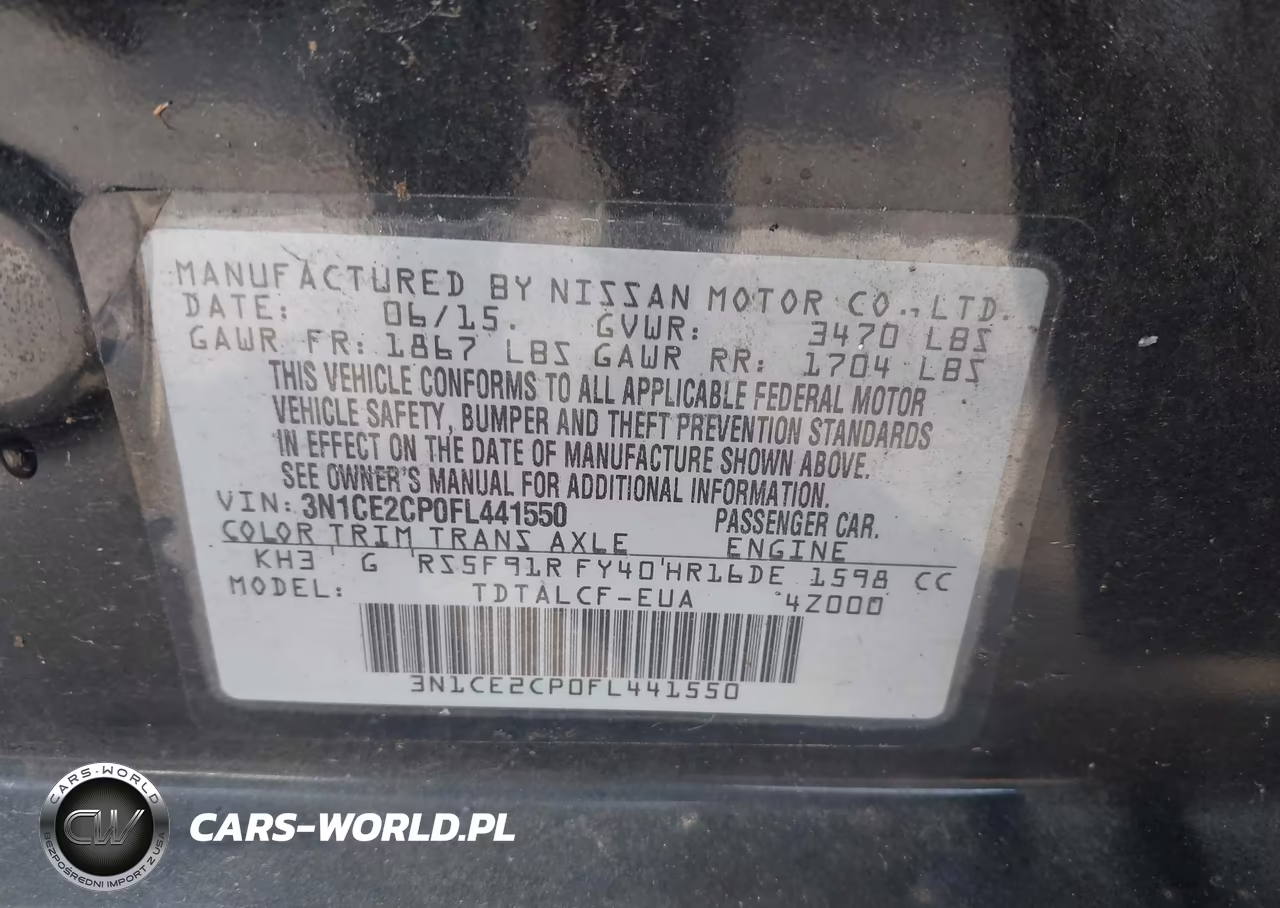 2015 Nissan Versa Note S (Sr)-S Plus-Sl-Sr-Sv VIN:3N1CE2CP0FL441550 - 9