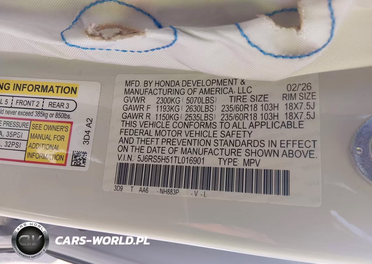2026 Honda Cr-V Hybrid 2Wd Sport VIN:5J6RS5H51TL016901 - 9