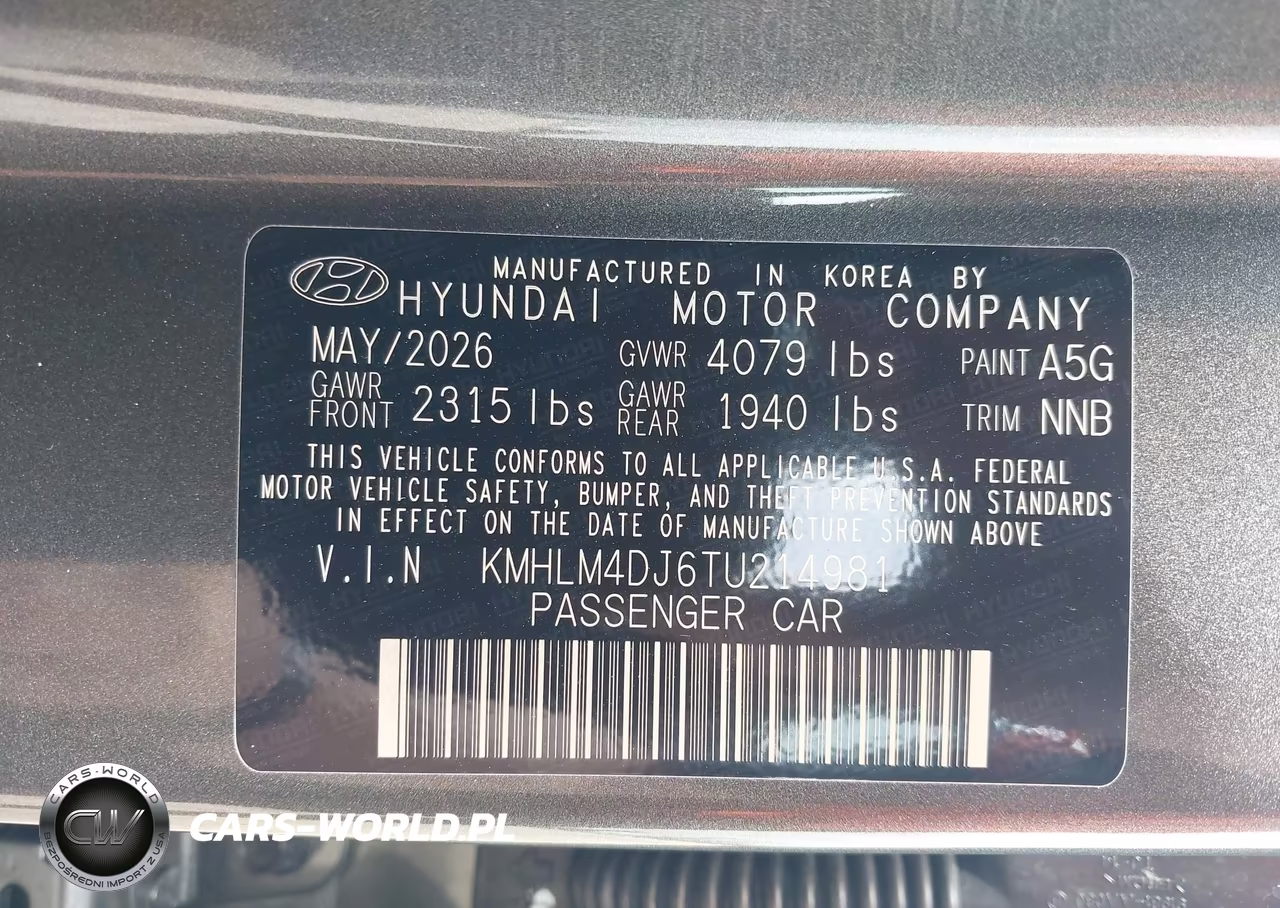 2026 Hyundai Elantra Hybrid Blue VIN:KMHLM4DJ6TU214981 - 9