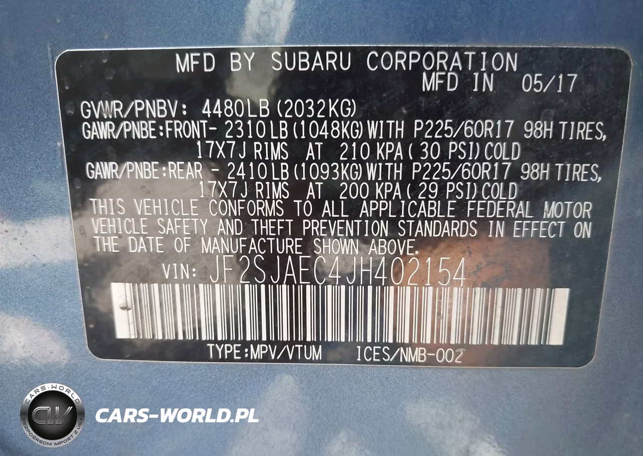 2018 Subaru Forester 2.5I Premium VIN:JF2SJAEC4JH402154 - 9
