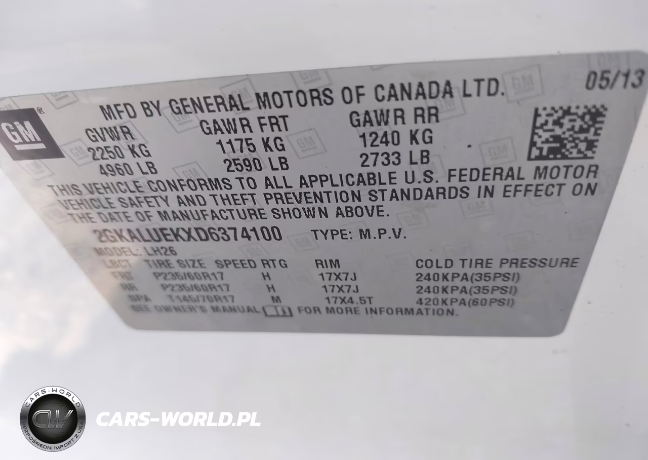 2013 GMC Terrain Slt-1 VIN:2GKALUEKXD6374100 - 9