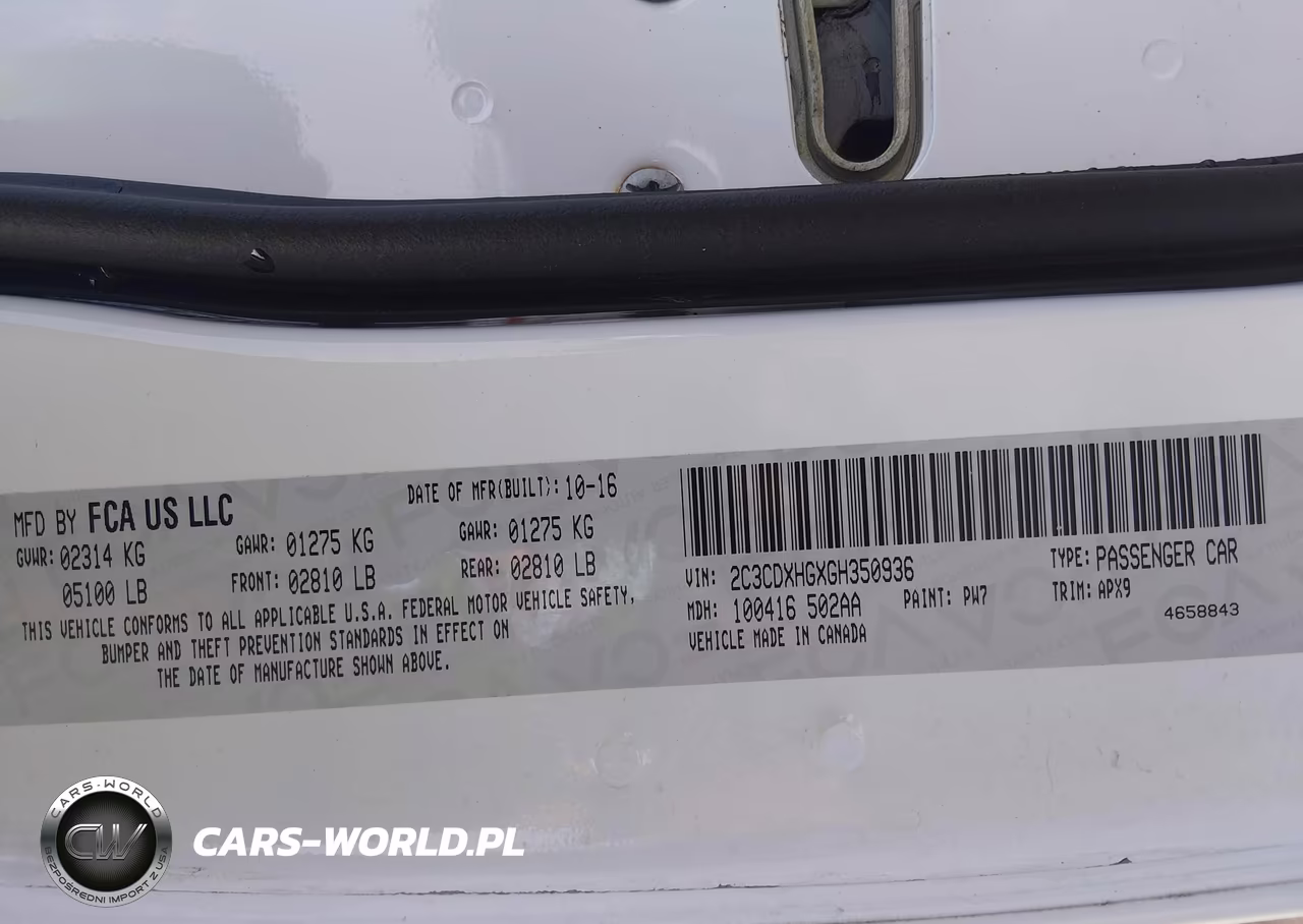 2016 Dodge Charger Sxt VIN:2C3CDXHGXGH350936 - 9