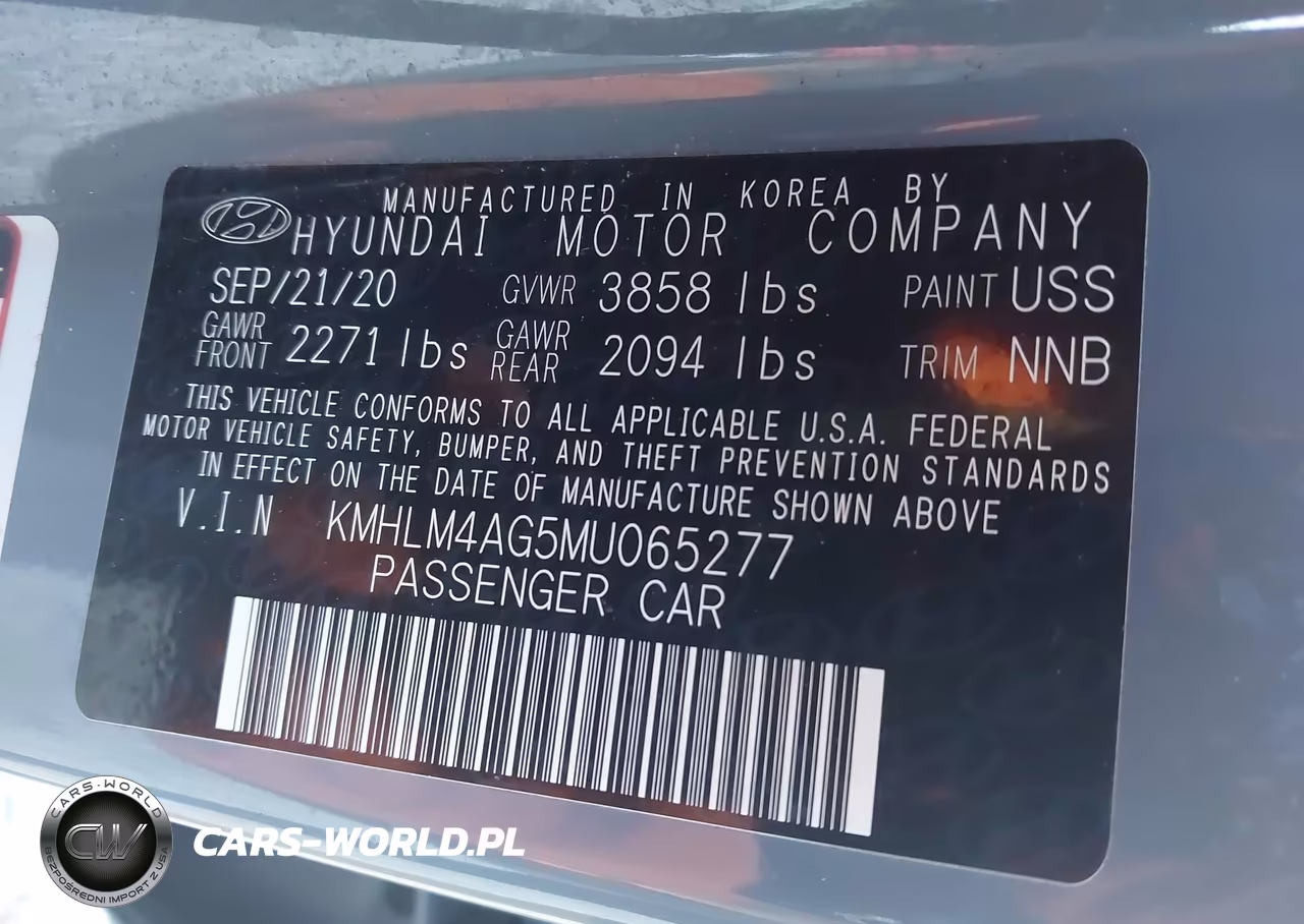 2021 Hyundai Elantra Sel VIN:KMHLM4AG5MU065277 - 9