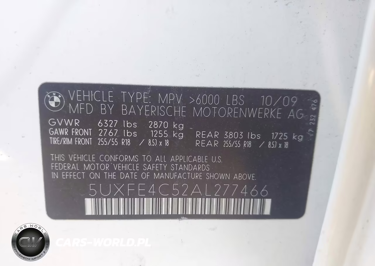 2010 BMW X5 xDrive30I VIN:5UXFE4C52AL277466 - 9