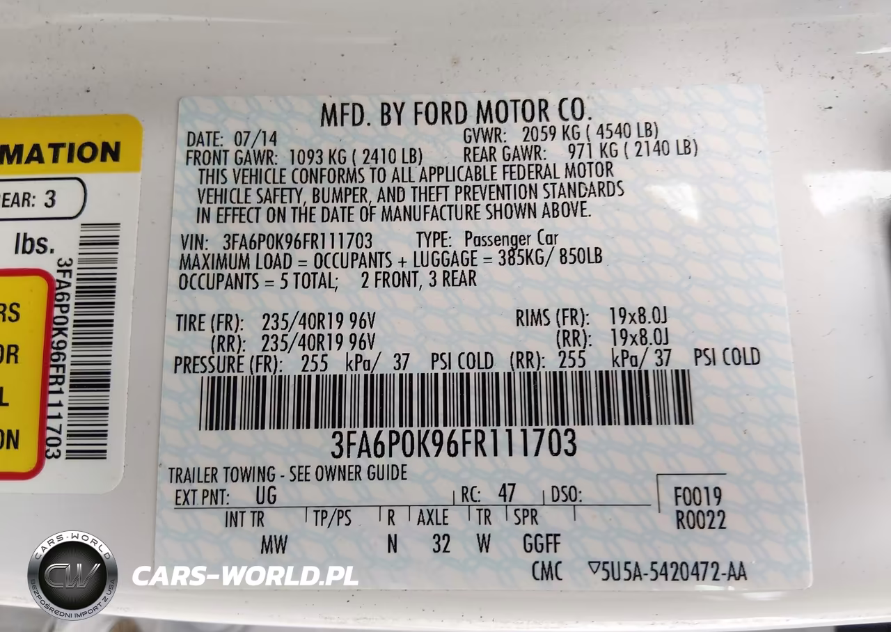 2015 Ford Fusion Titanium VIN:3FA6P0K96FR111703 - 9