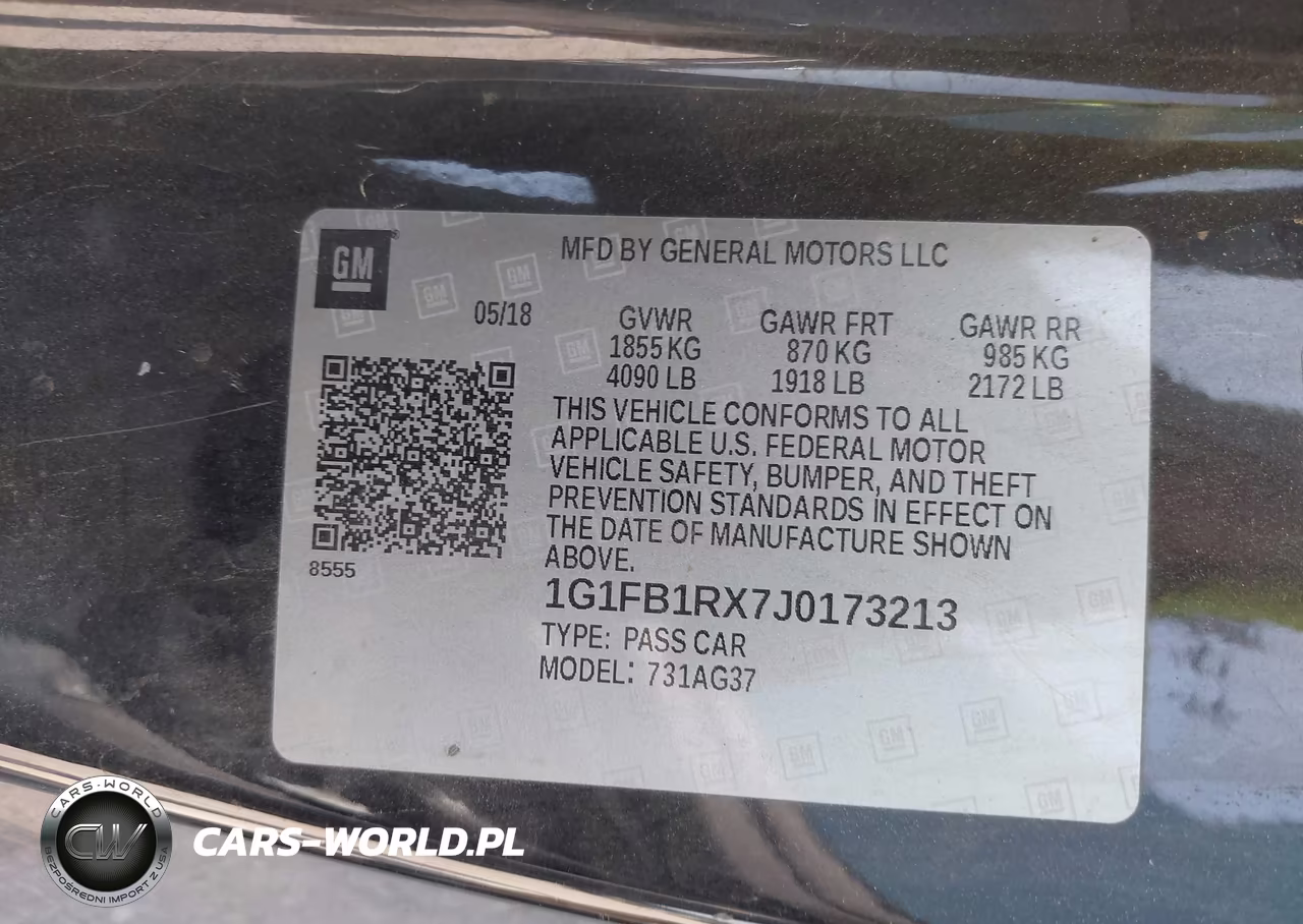 2018 Chevrolet Camaro 1Lt VIN:1G1FB1RX7J0173213 - 9