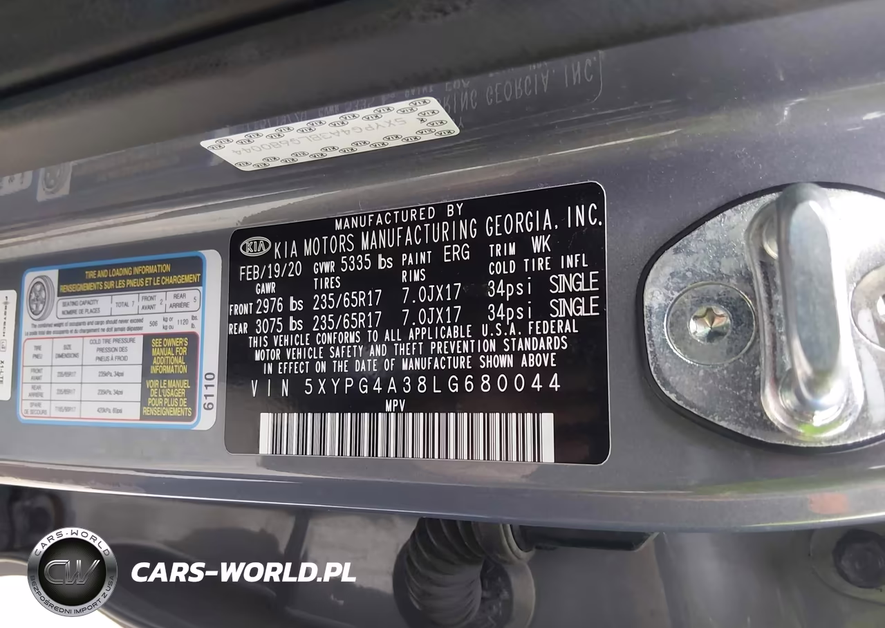 2020 Kia Sorento 2.4L L VIN:5XYPG4A38LG680044 - 9