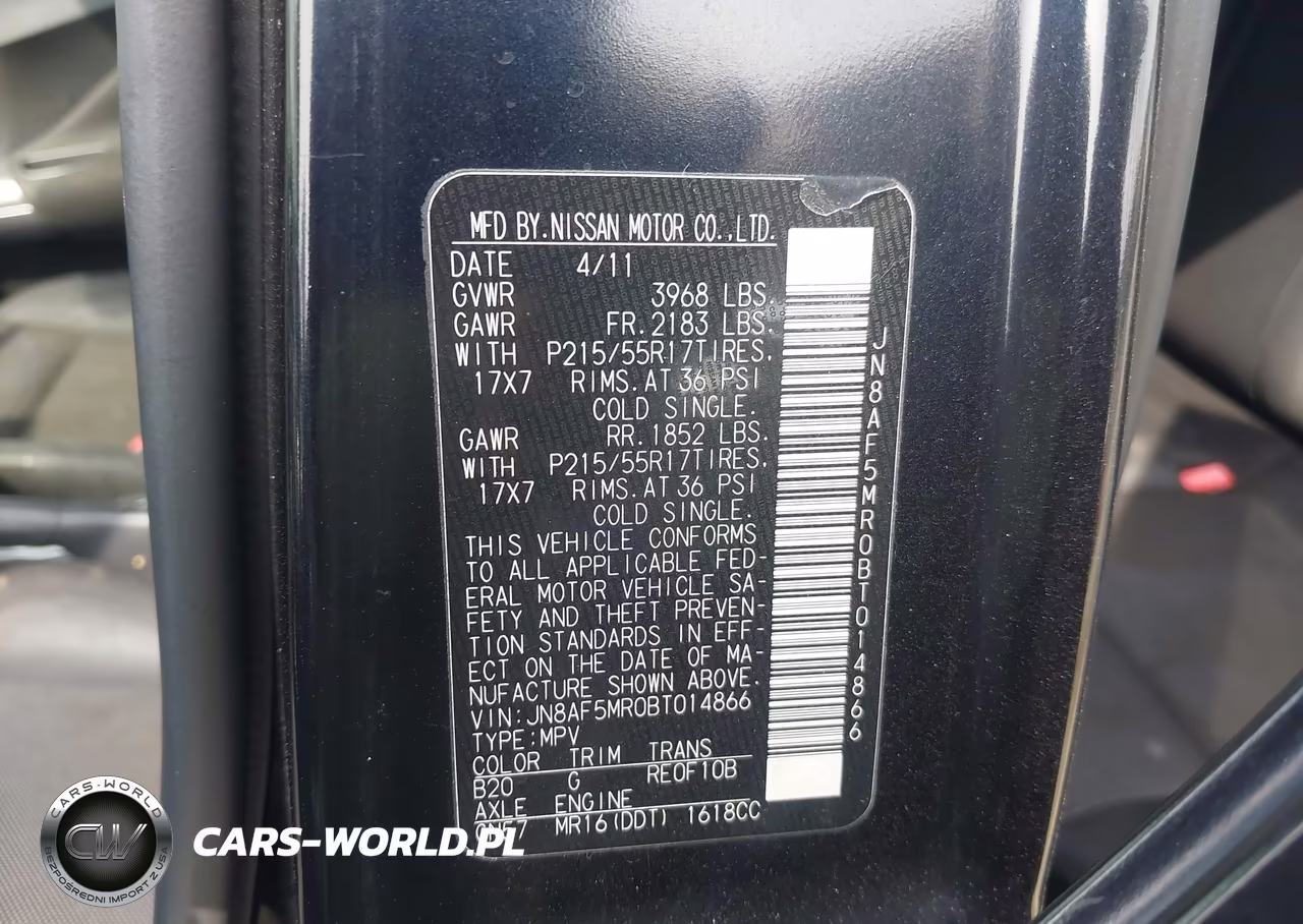 2011 Nissan Juke S VIN:JN8AF5MR0BT014866 - 9