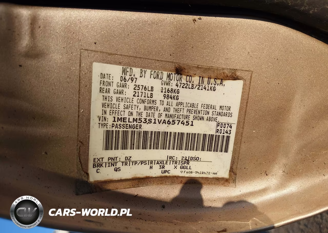 1997 Mercury Sable Ls VIN:1MELM53S1VA657451 - 9