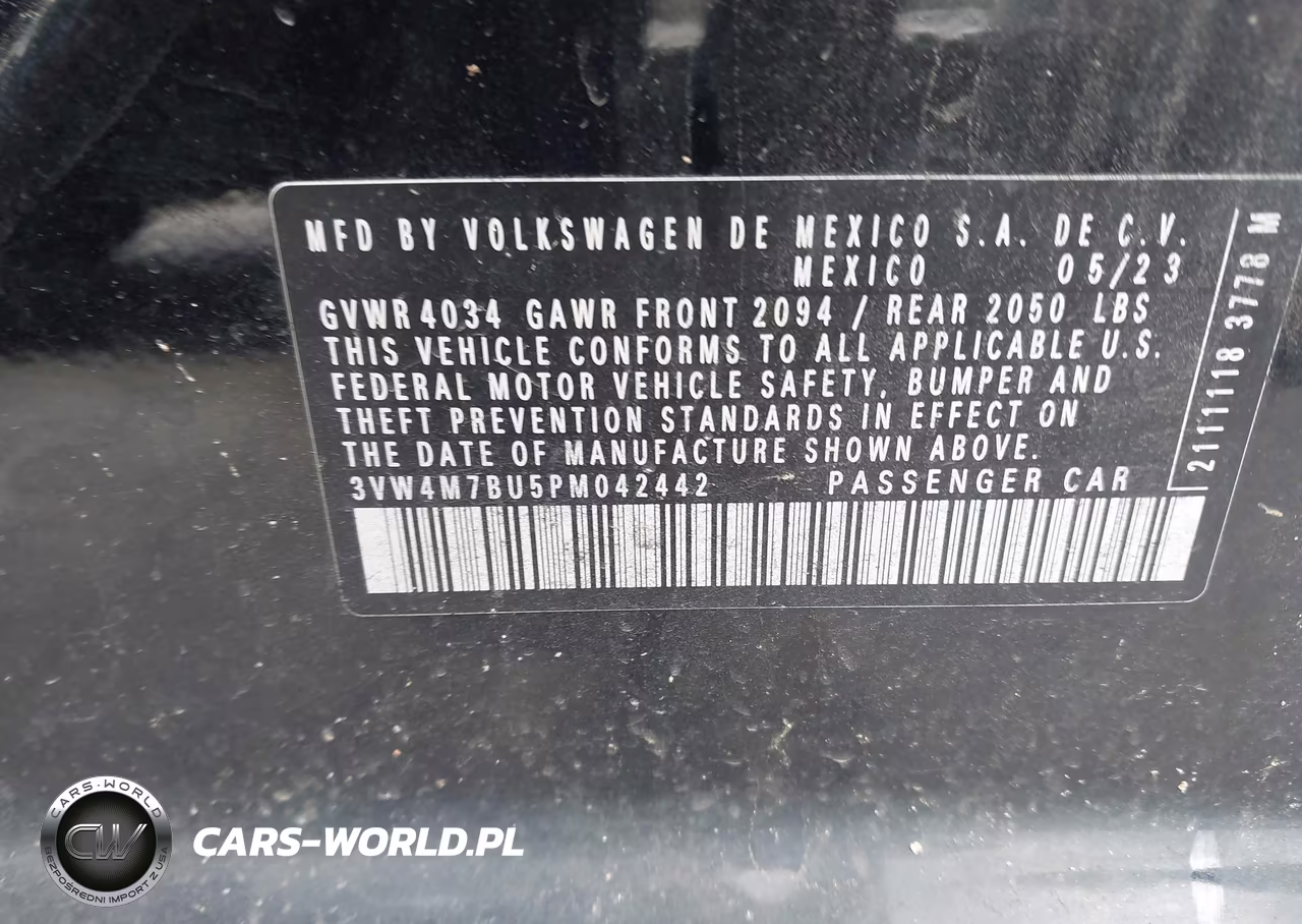 2023 Volkswagen Jetta 1.5T S VIN:3VW4M7BU5PM042442 - 9