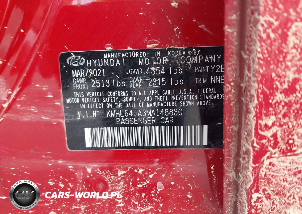2021 Hyundai Sonata Sel VIN:KMHL64JA3MA148830 - 9