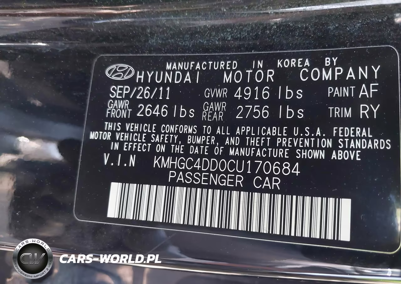 2012 Hyundai Genesis 3.8 VIN:KMHGC4DD0CU170684 - 9