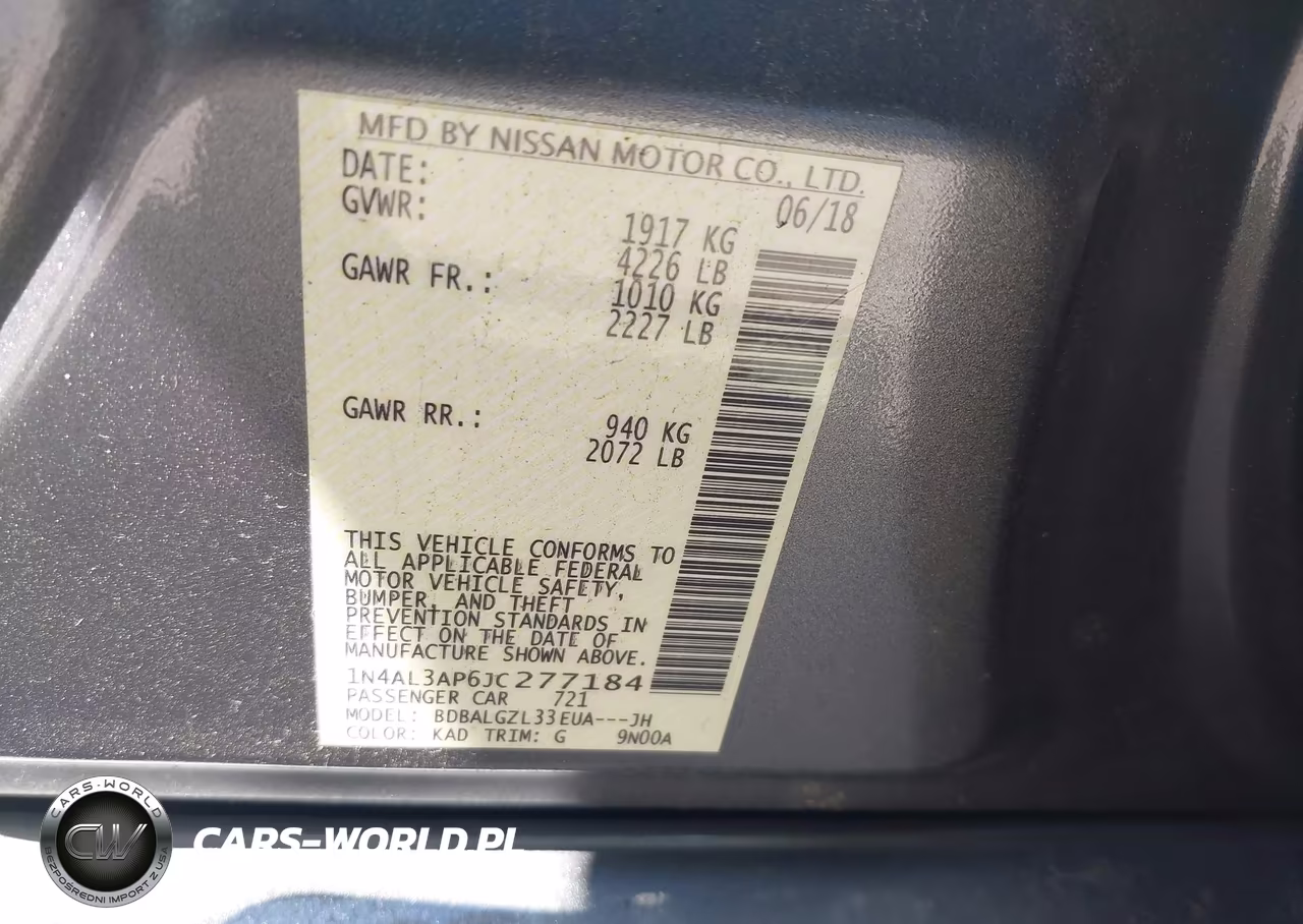 2018 Nissan Altima 2.5 S VIN:1N4AL3AP6JC277184 - 9