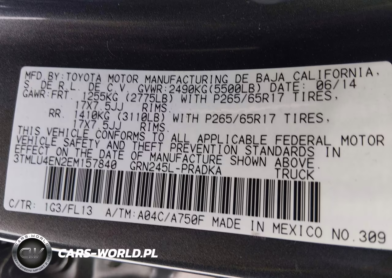 2014 Toyota Tacoma Base V6 VIN:3TMLU4EN2EM157840 - 9