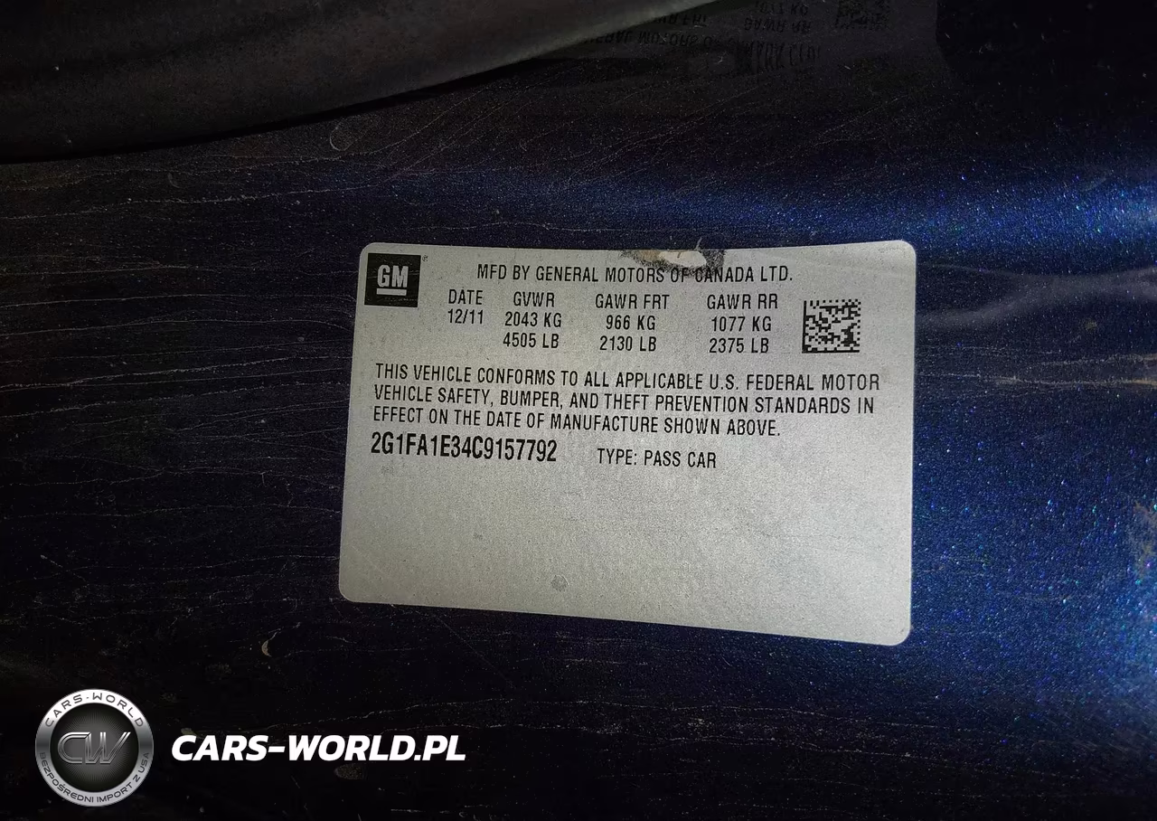 2012 Chevrolet Camaro 2Ls VIN:2G1FA1E34C9157792 - 9