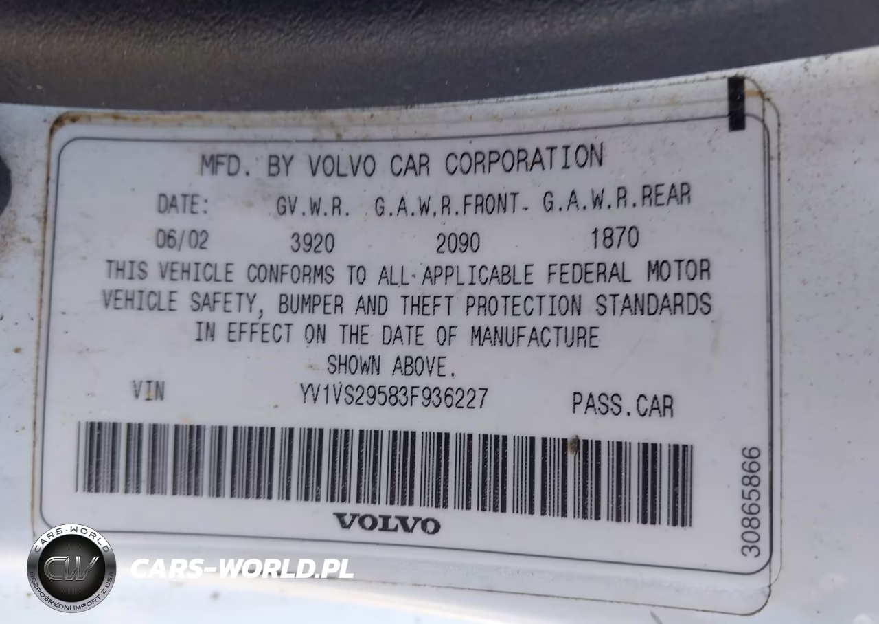 2003 Volvo S40 A VIN:YV1VS29583F936227 - 9