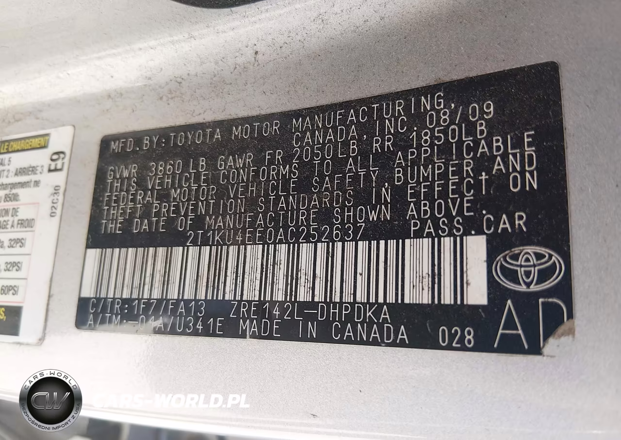 2010 Toyota Matrix VIN:2T1KU4EE0AC252637 - 9